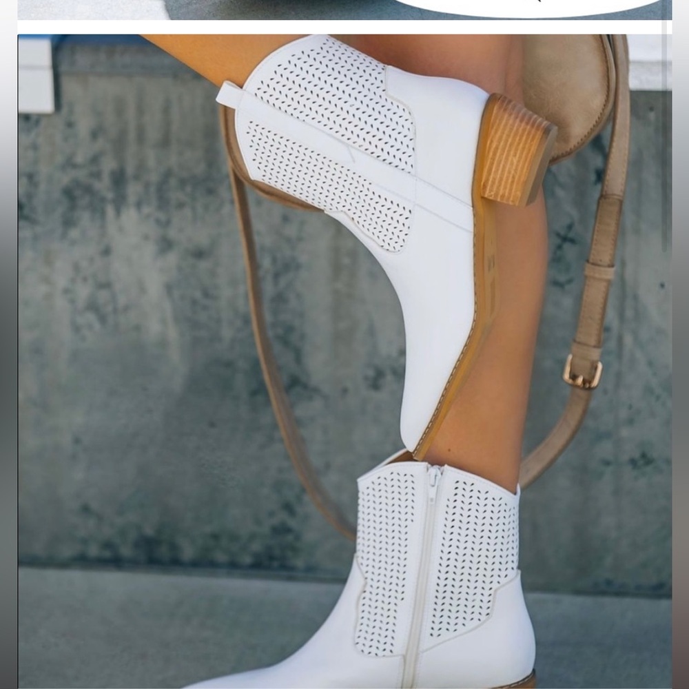 MI.IM Vici Perforated Western Boot 8.5 Rodeo Bridal